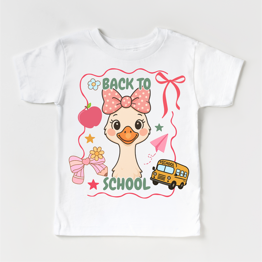 Girls Goose Back To School Shirt - Cute Back To School Tee