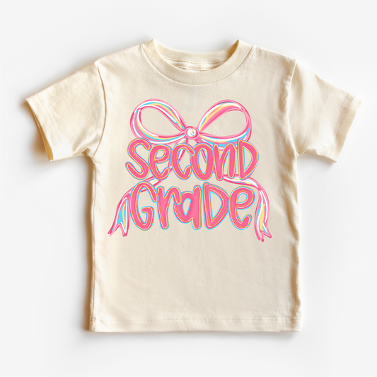 Girls 1st Grade Bow Back To School Shirt - First Day Of School Tee
