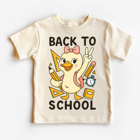 Girls Back To School Goose Shirt - Cute Back To School Tee