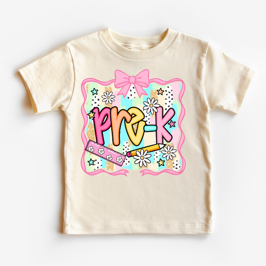 Girls Pre-K School Shirt - Back To School Tee