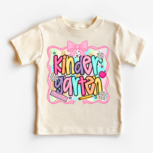 Girls Kindergarten School Shirt - Back To School Tee