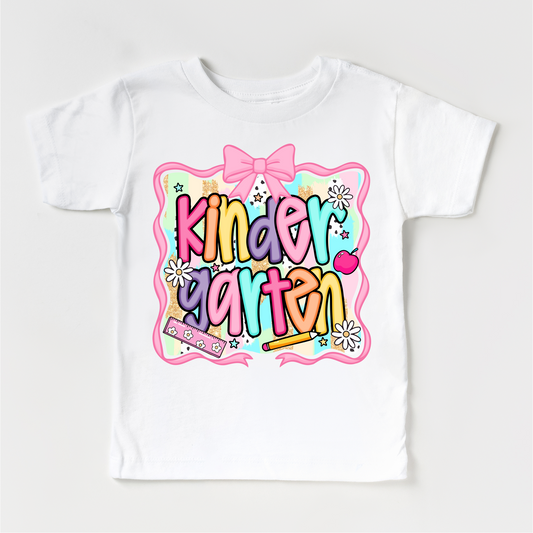 Girls Kindergarten School Shirt - Back To School Tee