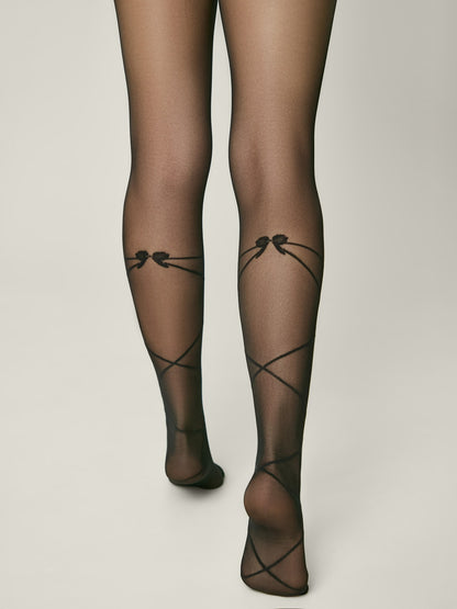 Conte Merry 20 Den - Fantasy Tights for Girls with Laced-Up Bow Design - 4yr. 6yr. 8yr. 10yr. 12yr. (24S-166SP)