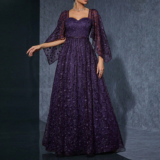 Arrival Drop down Maxi Dress Dignified Steady Cocktail Dress Elegant Simple Evening Dress Slim Fit Long Sleeve Backless Dress