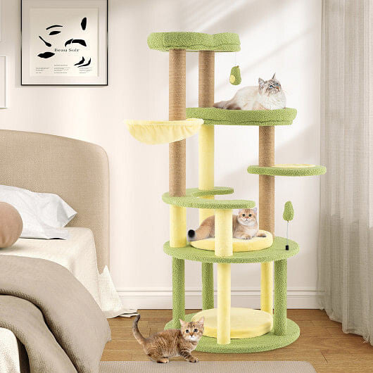 Spacious Avocado Cat Tower
