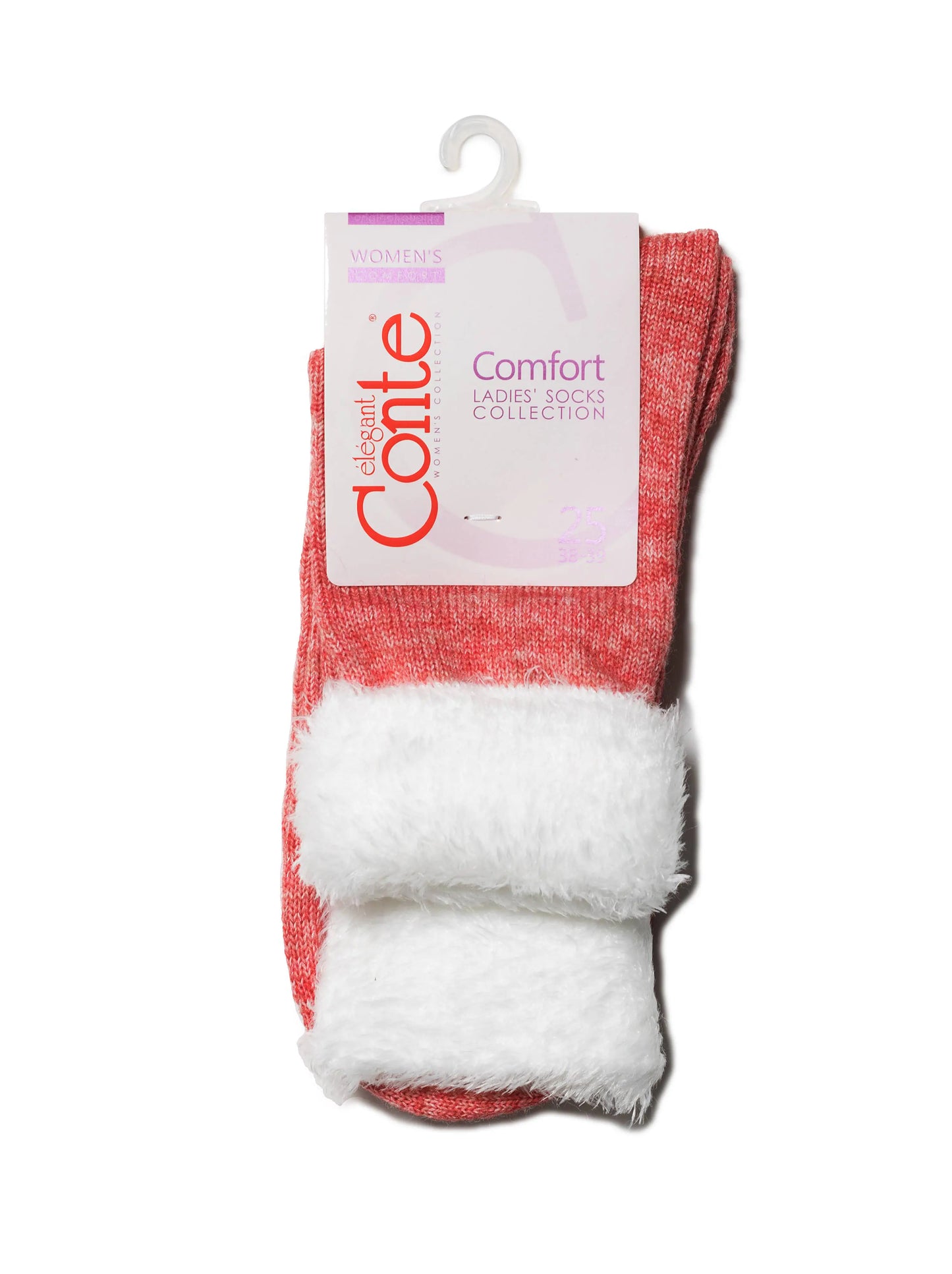 Conte Comfort #17S-173SP(000) - 1 pair Warm Polyamide Women's Socks with Lapel
