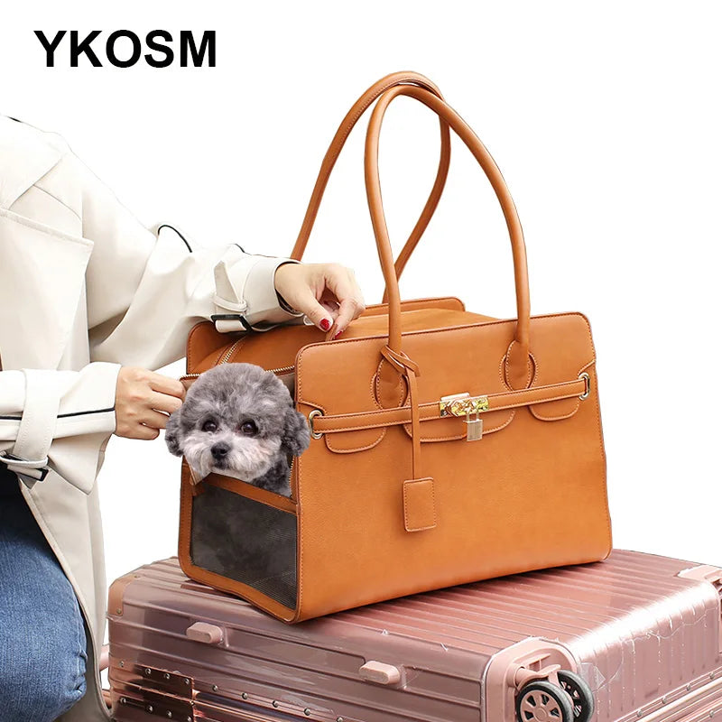 Premium Leather Pet Carrier
