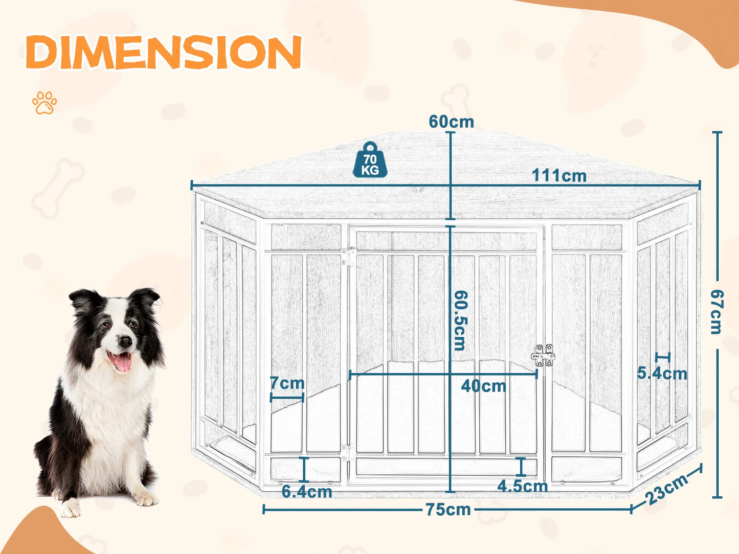 Stylish Corner Dog Crate