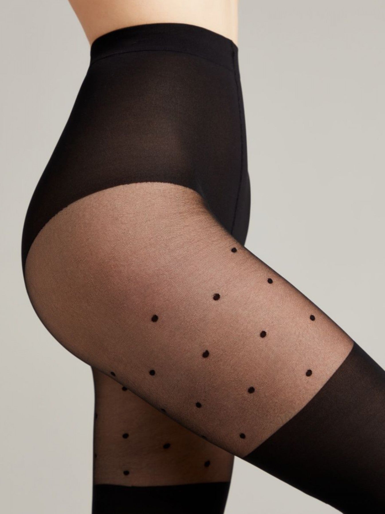 Conte Sensation 60 Den - Fantasy Opaque Stockings Imitation Women's Tights with Polka Dots (18С-15СП)