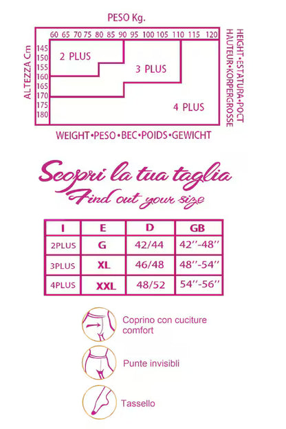Golden Lady Curvy 20 Den (Italy) - Classic Plus Size Tights for Women