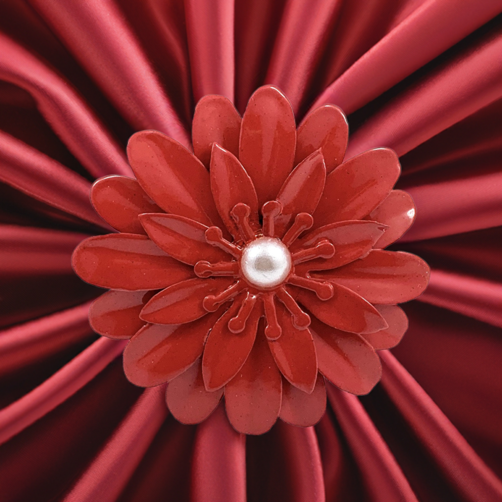 Vibhsa Red Floral Set of 4 Napkin Rings