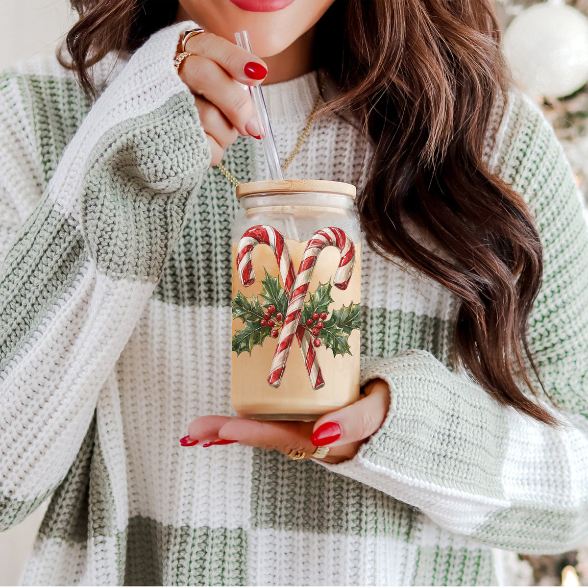 Candy Cane Holly 17oz