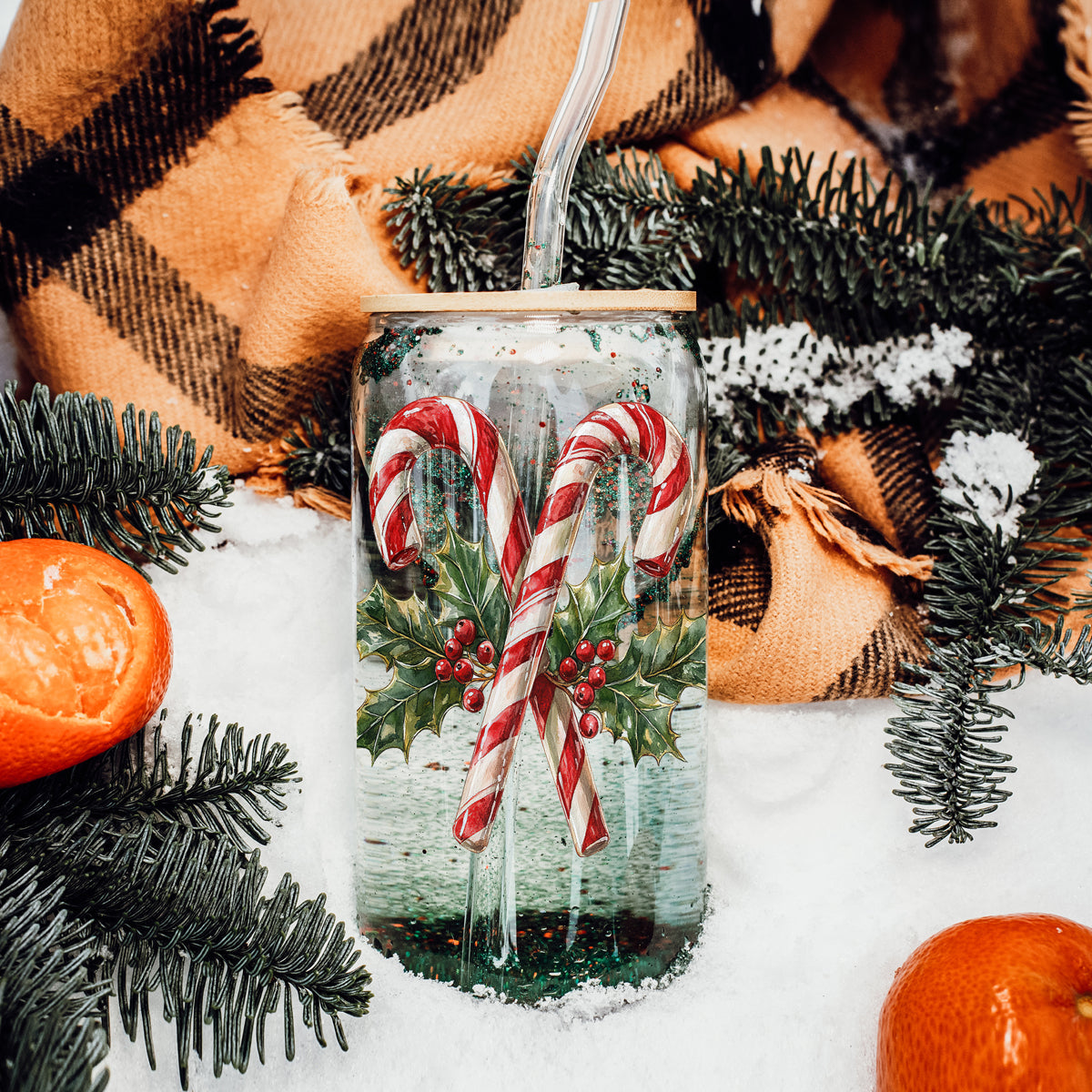 Candy Cane Holly 17oz