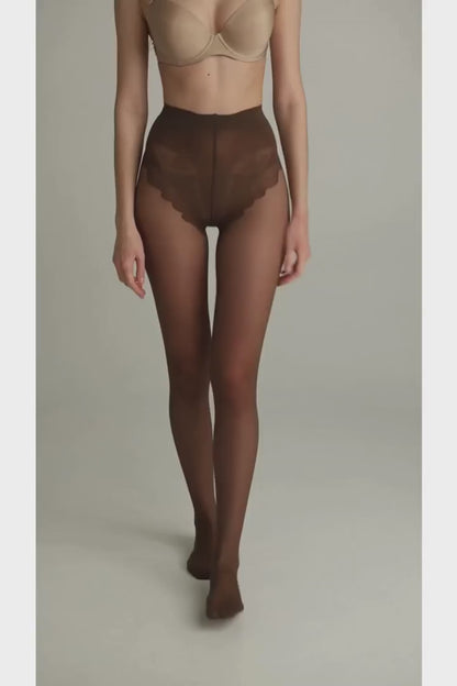 Conte Bikini Soft 40 Den - Classic Women's Tights with a Laced Panties (8S-47SP)