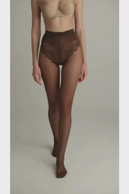 Conte Bikini Soft 40 Den - Classic Women's Tights with Ajour Top (8S-47SP)