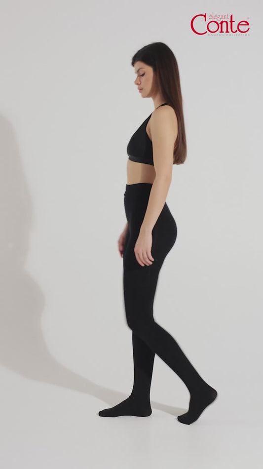 Conte Microcotton 200 Den - Cotton Warm Opaque Women's Tights (18С-70СП)
