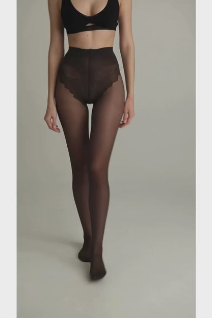 Conte Bikini Soft 40 Den - Classic Women's Tights with a Laced Panties (8S-47SP)