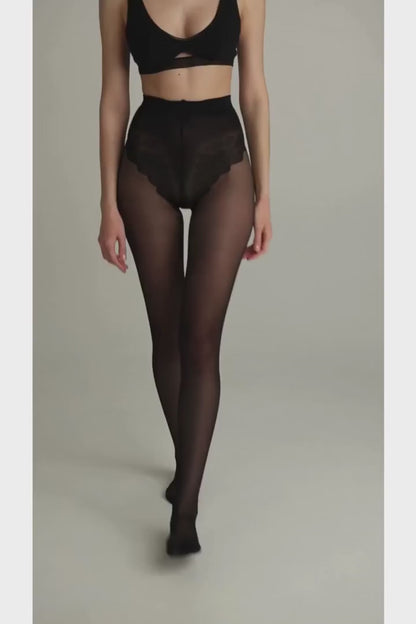 Elegante (Poland) Fleur 40 Den - Classic Ajour Top Women's Tights (8S-34SP)