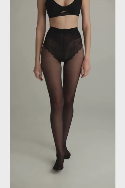 Conte Bikini Soft 40 Den - Classic Women's Tights with Ajour Top (8S-47SP)