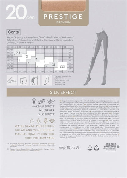 Conte Prestige 20 Den - Classic Sheer to Waist T-top Women's Tights (8S-43SP)