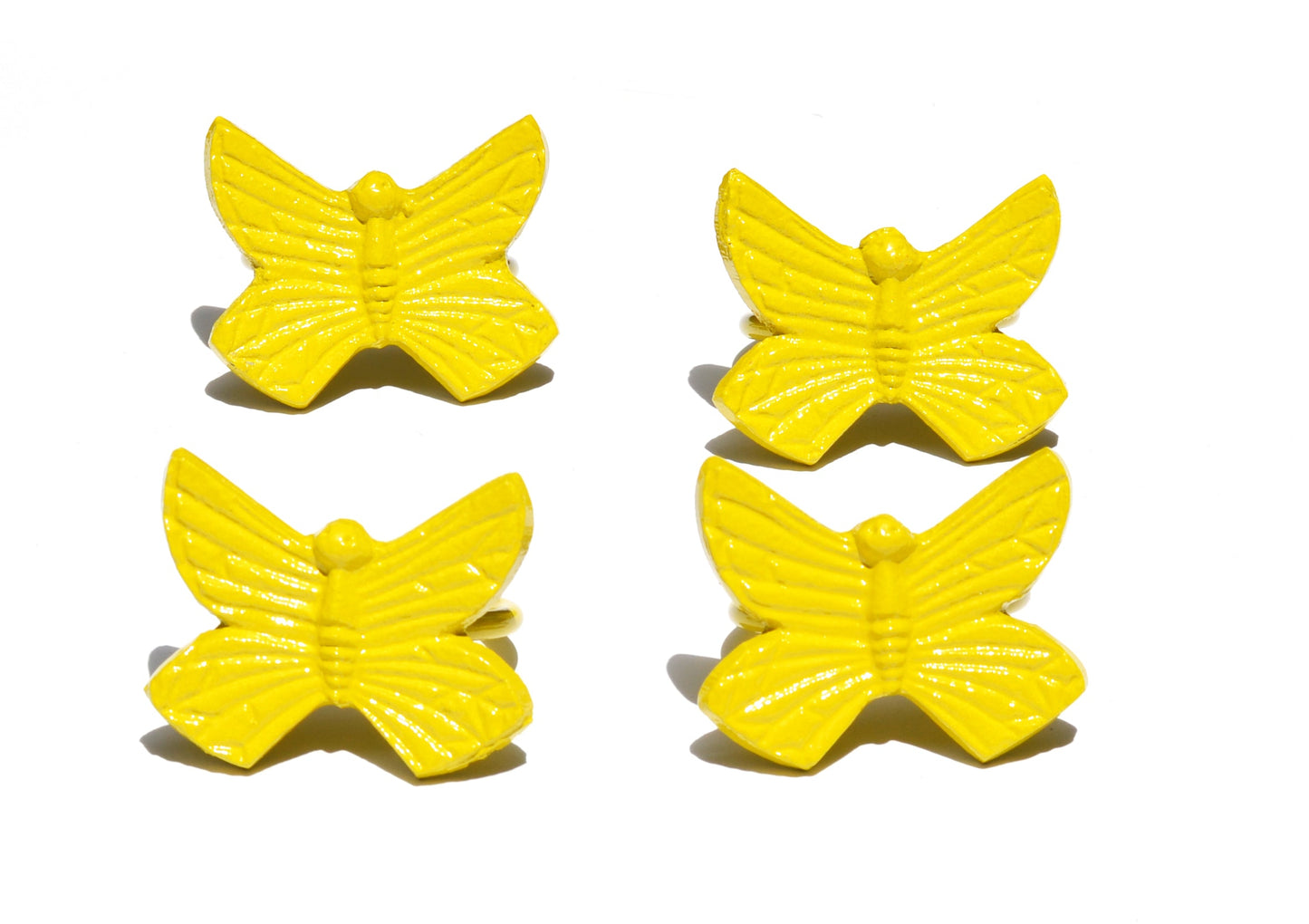 Vibhsa Butterfly Yellow Napkin Rings Set of 4