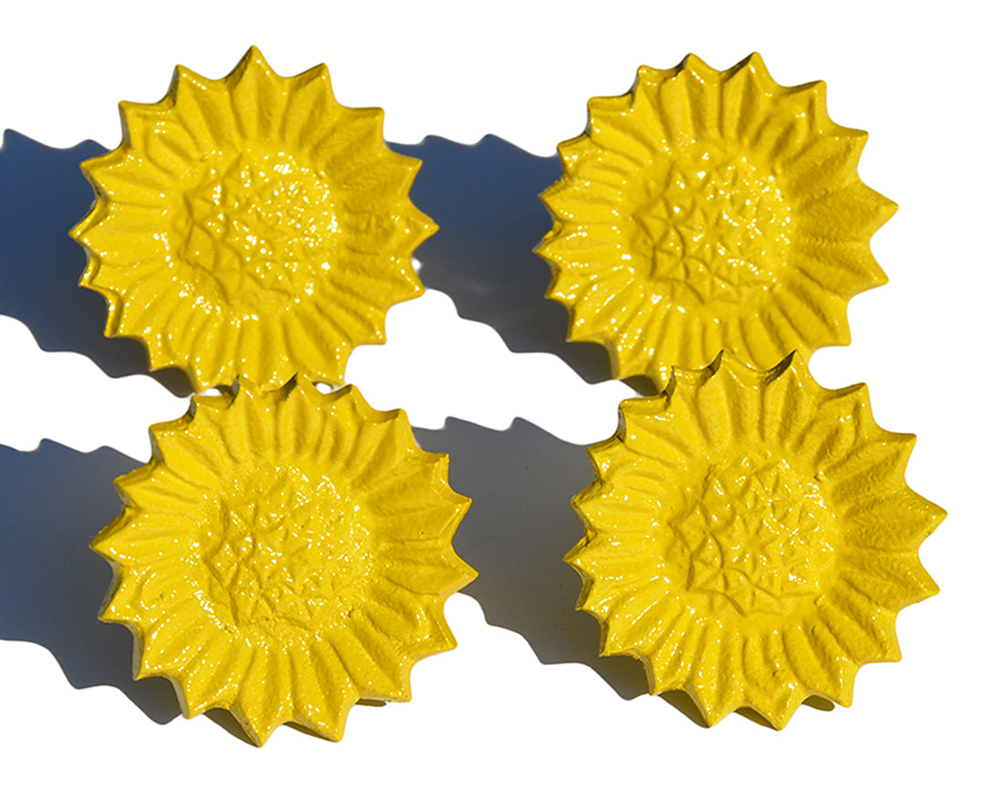 Vibhsa Sunflower Yellow Napkin Rings Set of 4