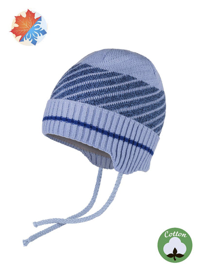 Conte/Esli Double knitted kids hat with strings - For Boys (18С-39СП)