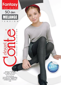 Conte Melange 50 Den - Fantasy Elegant Thick 3D Tights For Girls - 4yr. 6yr. 8yr. 10yr. 12yr. (20С-110/1СП)