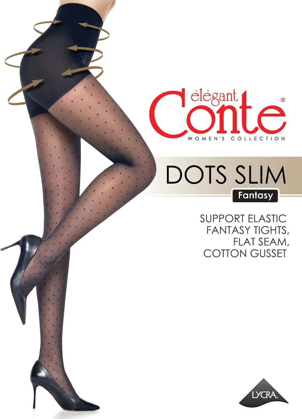 Conte Dots Slim 40 Den - Shaping Fantasy Polka-Dots Women's Tights (22С-1СП)