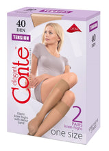 Load image into Gallery viewer, Conte Tension 40 Den - Tight Classic Knee-Highs For Women - 2 Pairs (Pack) (8С-2СП)
