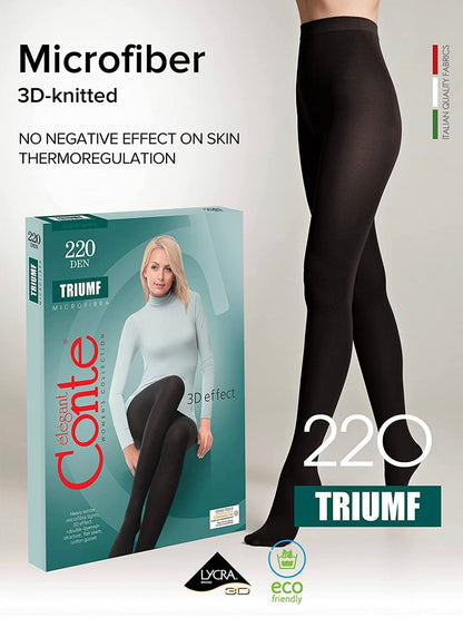 Conte Triumf 220 Den - Microfiber Opaque Winter Women's Tights (8S-58СSP)