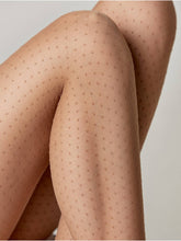 Load image into Gallery viewer, Conte Perla 20 Den - Fantasy Women&#39;s Tights in small polka dots with mesh imitation (8С-67СП)