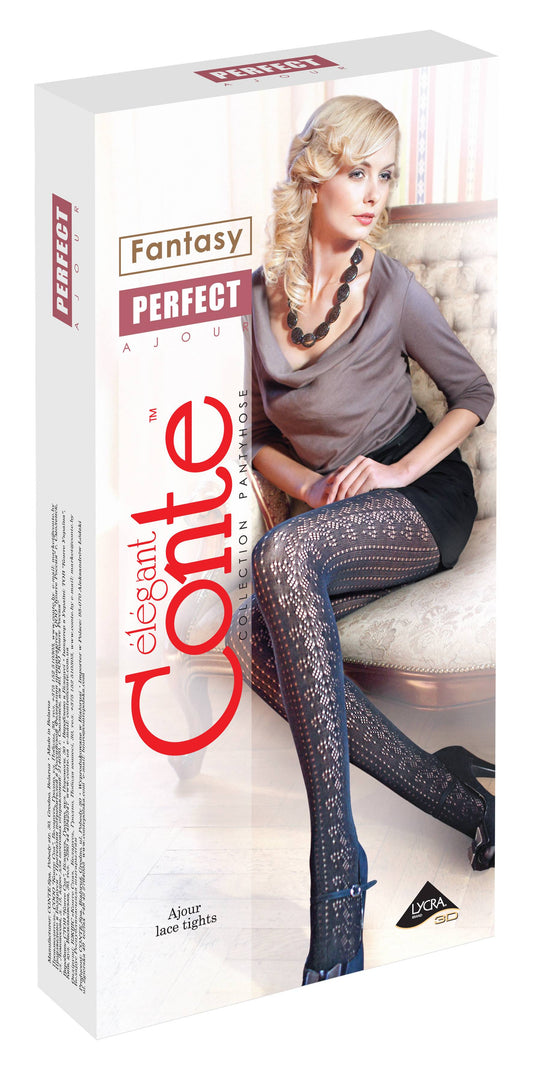 Conte Perfect - Cotton Ajour Openwork Women's Tights (7С-83СП)