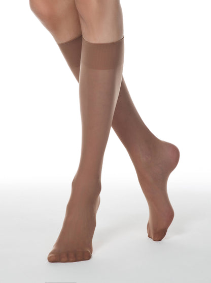 Conte Tension 20 Den - 2 Pairs (Pack) Classic Knee-Highs for Women (8S-3SP)