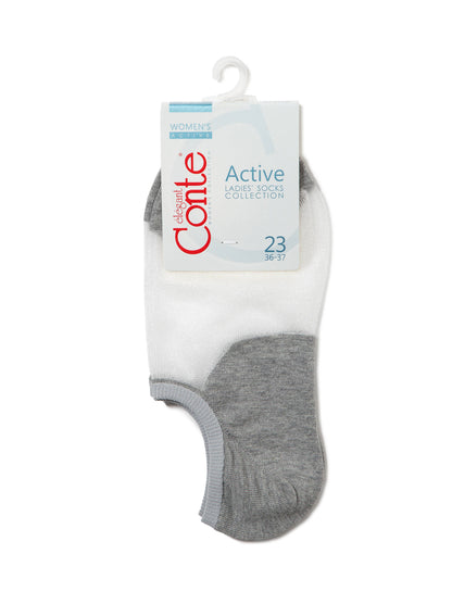 Conte Active #18С-4СП(000) - Лот из 2 пар женских хлопковых носков (с прозрачной сетчатой вставкой)
