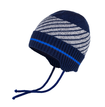 Conte/Esli Double knitted kids hat with strings - For Boys (18С-39СП)