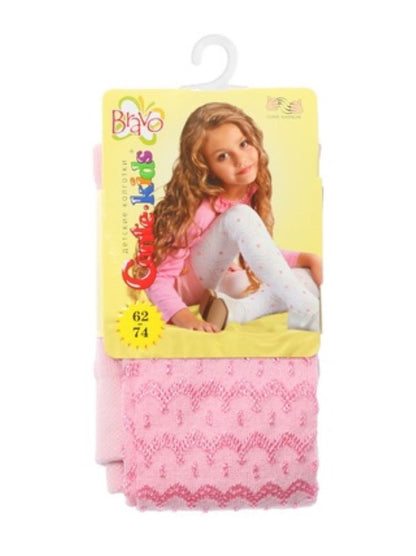 Conte-Kids Bravo #14С-123СП(369) - Thin Cotton Tights For Girls 0/12m.-12/24m.
