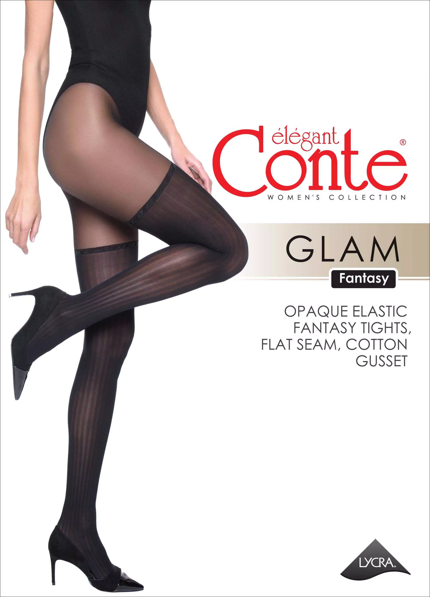 Conte Glam 40 Den - Fantasy Women's Tights with Stockings Imitation (19С-240СП)