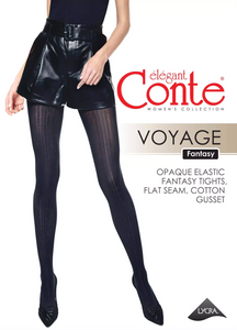 Conte Voyage 60 Den - Fantasy Women's Tights with relief vertical weave (19С-239СП)