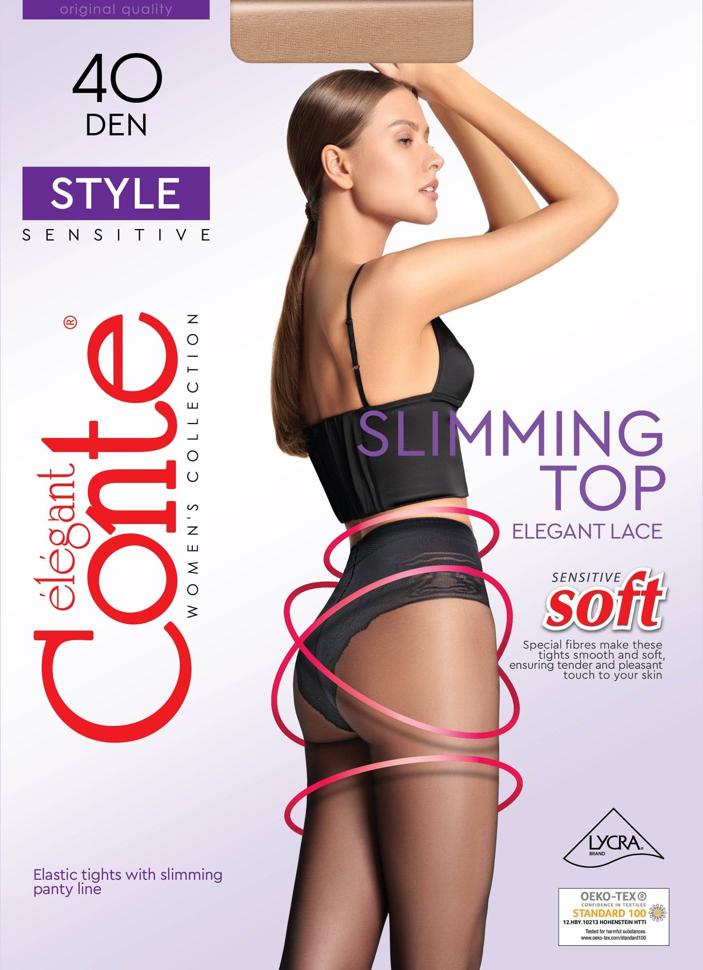 Conte Style Soft 40 Den - Modelling Bikini Shaping Women's Tights (8С-74СП)