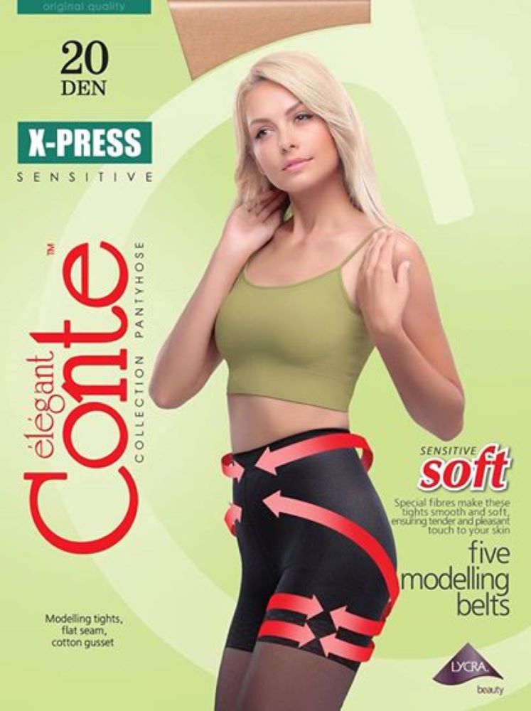 Conte X-Press Soft 20 Den - 5 Modelling Belts Control Top Women's Tigh