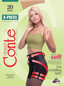 Conte X-Press Soft 20 Den - 5 Modelling Belts Control Top Women's Tights (8С-66СП)