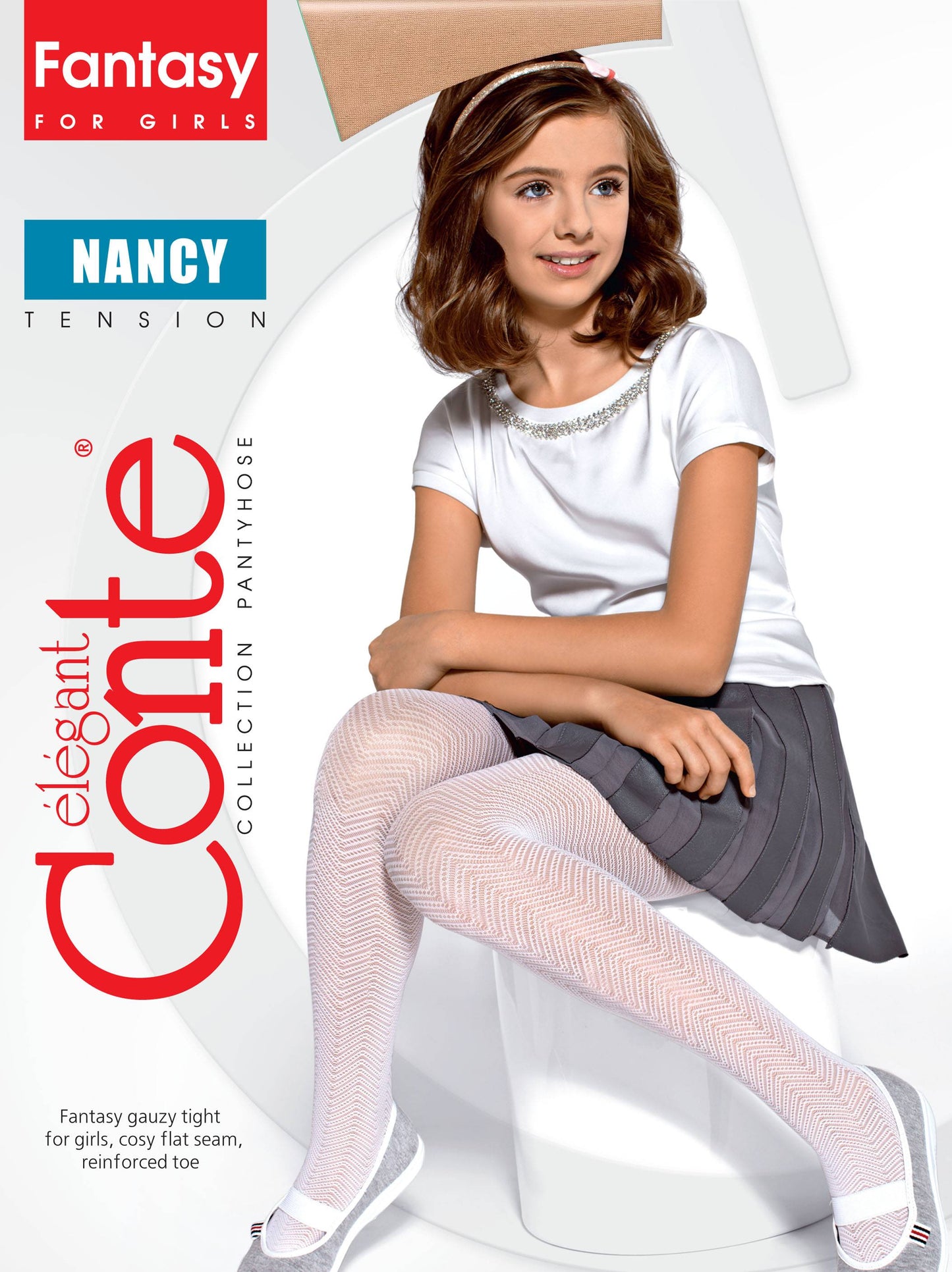 Conte Nancy 40 den - Fantasy Openwork Ajour Tights For Girls - 4yr. 6yr. 8yr. 10yr. (16С-49СП)
