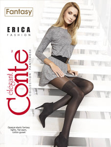 Conte Erica 60 Den - Fantasy Opaque Women's Tights with Imitation Mélange Golfs (12С-7СП)