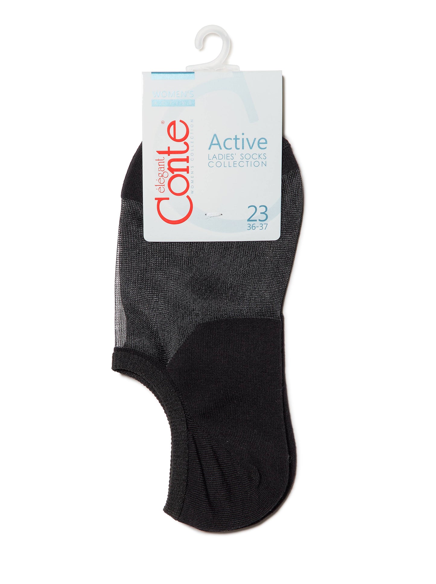 Conte Active #18С-4СП(000) - Lot of 2 pairs Cotton Women's Socks (with sheer mesh insert)