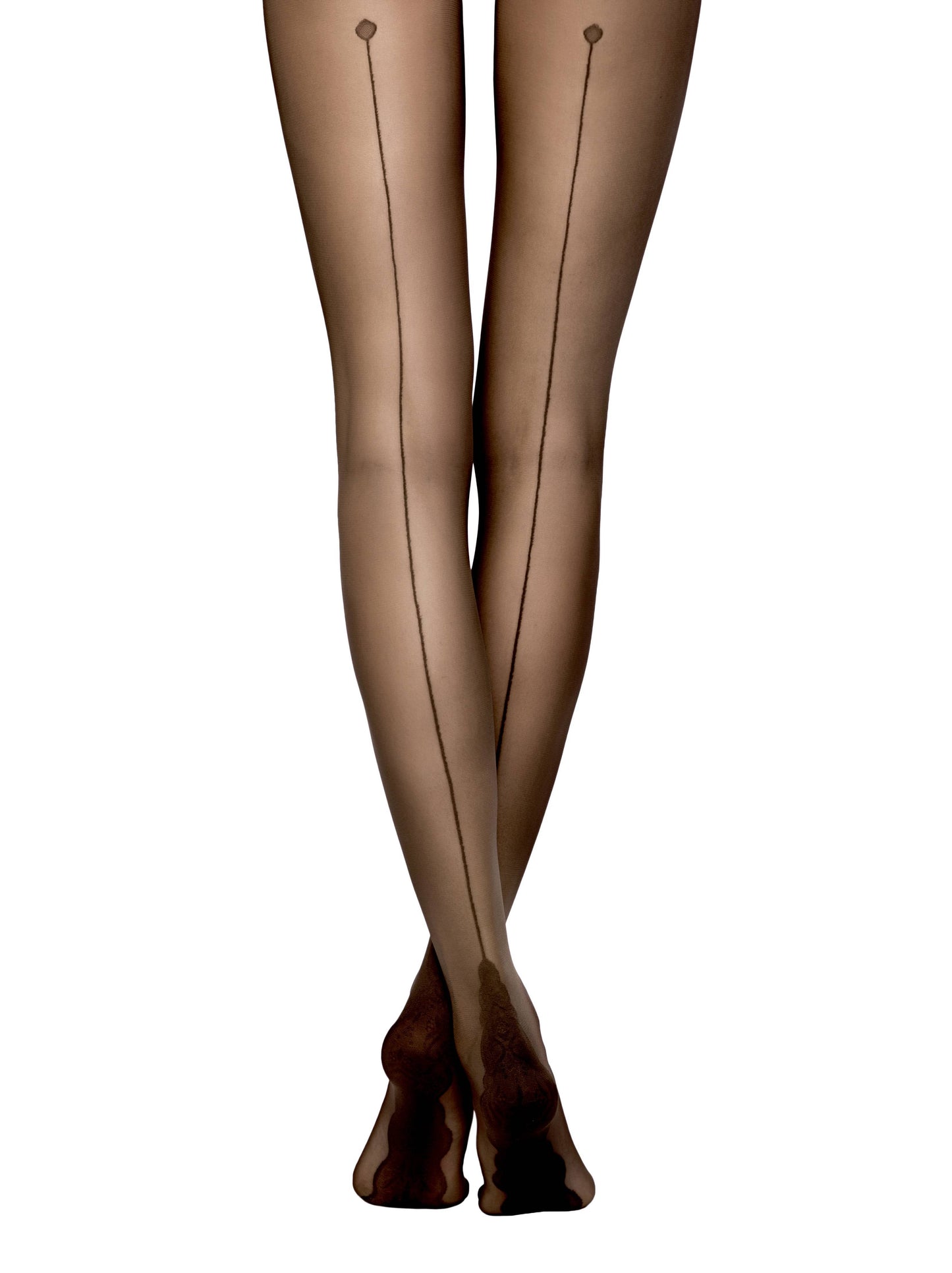 Conte Stella 20 Den - Fantasy Thin Women's Tights with a pattern "imitation of a seam along the leg" (8С-173СП)