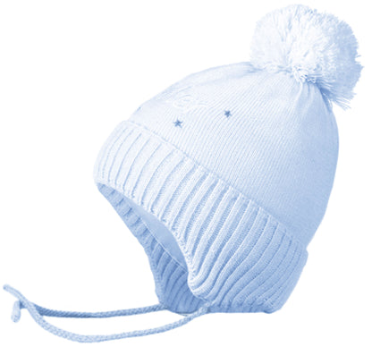Conte/Esli Double knitted kids hat with insulation, cotton lining & pom-pom - For Girls (16С-137СП)