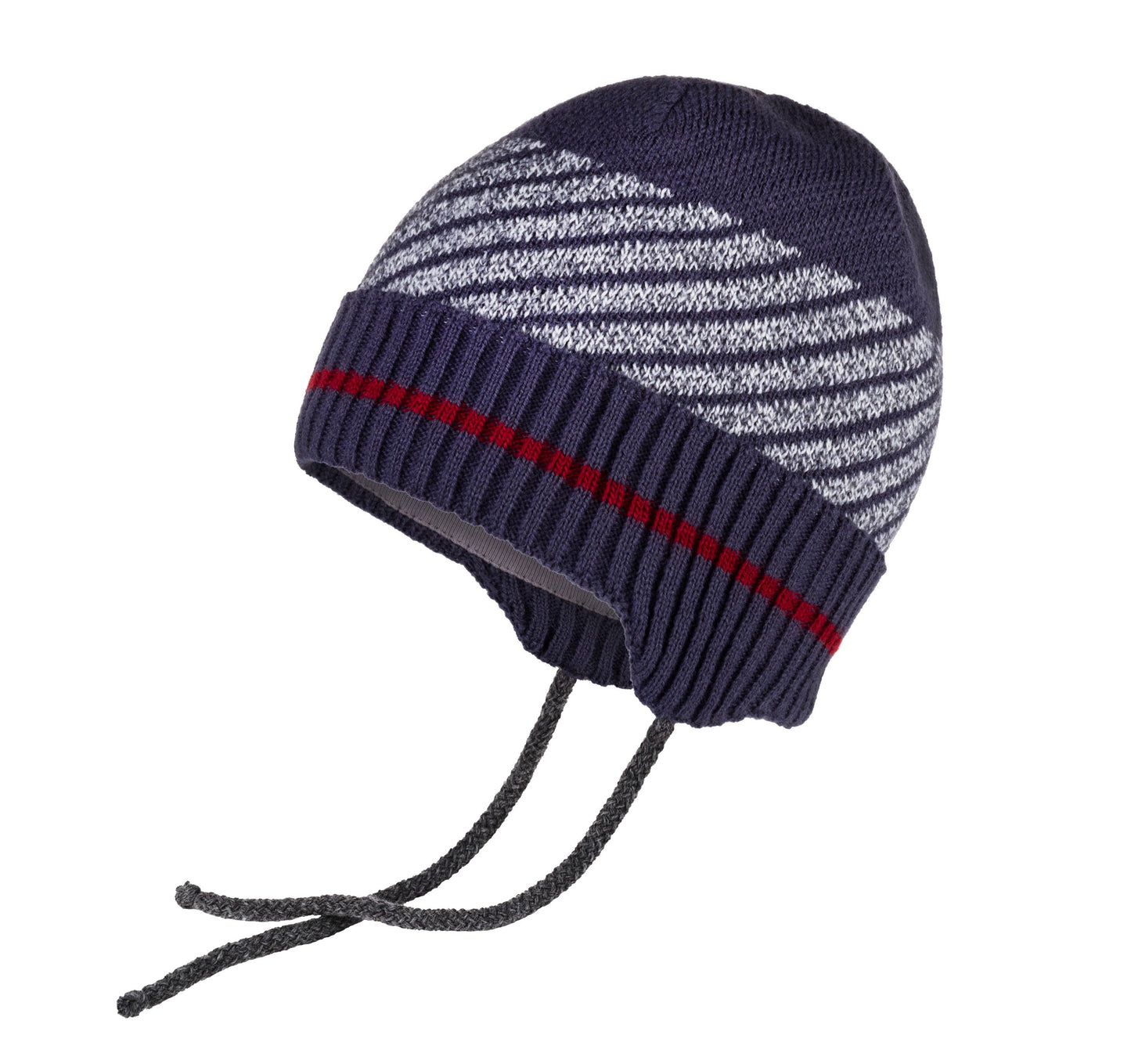 Conte/Esli Double knitted kids hat with strings - For Boys (18С-39СП)