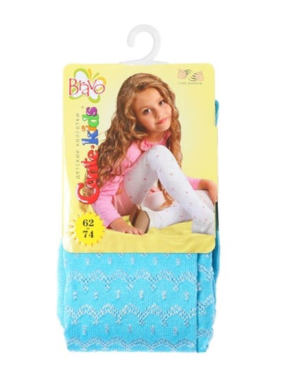 Conte-Kids Bravo #14С-123СП(369) - Thin Cotton Tights For Girls 0/12m.-12/24m.