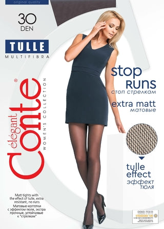 Conte Tulle 30 Den - Classic Matte Tulle Effect Sheer to Waist Women's Tights (17С-105СП)